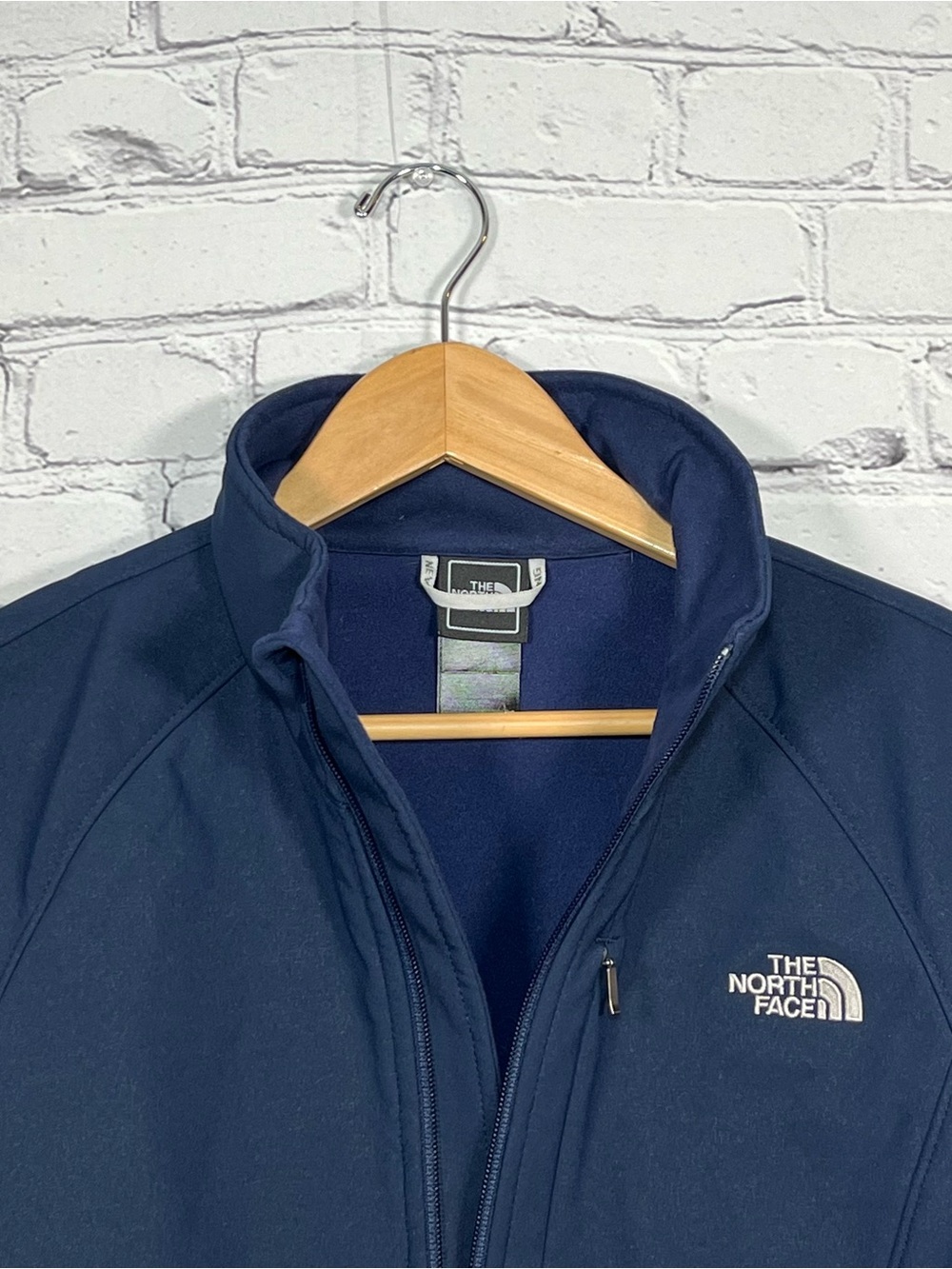 The North Face Apex Bionic Jacket Womens Large Blue Softshell Windproof Full Zip - Picture 10 of 12